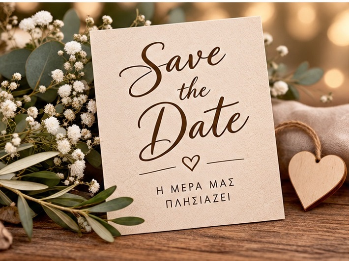 Save the Date ψηφιακή πρόσκληση